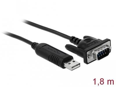 Delock Adapter from USB 2.0 interface to RS-232 serial interface with compact serial connector cover