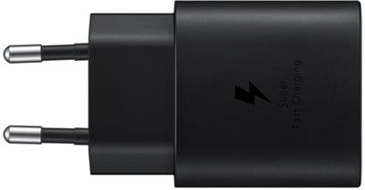 Samsung power adapter with fast charging (25W), without cable, black