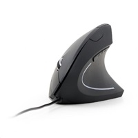 GEMBIRD mouse MUS-ERGO-01, wired, optical, vertical, 1200-3200 dpi, USB, black