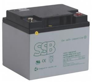 SSB AGM lead acid battery 12V 45Ah, lifetime 10-12 years, M6 connector