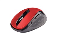 C-TECH mouse WLM-02, black-red, wireless, 1600DPI, 6 buttons, USB nano receiver