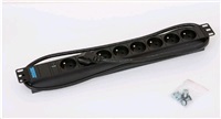 TRITON 19 distribution panel 8x230V, black, 2m
