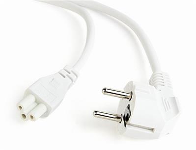 OEM Power cord for notebook 230V, 0,7m, 3-pin, white