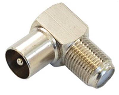 Connector F (female) / IEC (pin) - angled