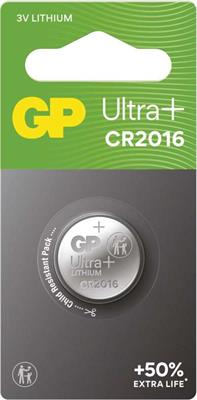 GP CR2016 lithium button cell battery, 1pc