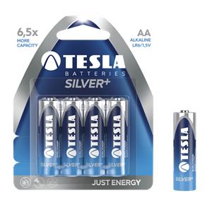 TESLA SILVER alkaline battery AA (LR06), 4pcs