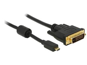 Delock HDMI kabel Micro-D samec > DVI 24+1 samec 1 m