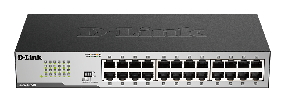 D-Link DGS-1024D/E 24-Port 10/100/1000Mbps Copper Gigabit Switch