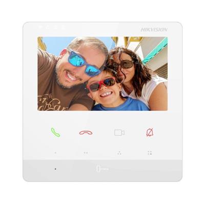 Hikvision DS-KH7100EY-WE2/White - 2-wire 4,3 IP monitor with touch buttons, WiFi, white