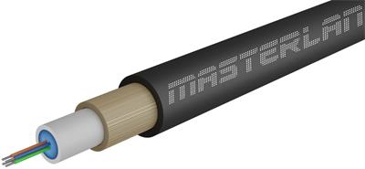 Masterlan Air1 fiber optic cable - 4vl 9/125, air-blowen, SM, HDPE, black, G657A1, 1m