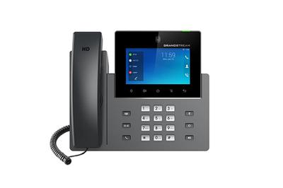 Grandstream GXV3450 SIP video phone, 5" IPS color touch displ., 16 SIP accounts, Android11, WiFi, BT, PoE+