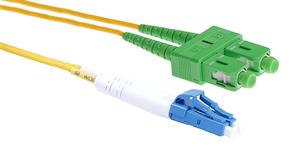 Masterlan fiber optic patch cord, LCupc-SCapc, Singlemode 9/125, duplex, 2m