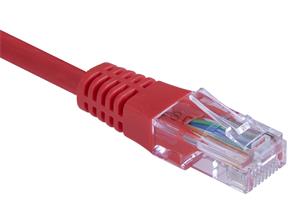 Masterlan patch cable UTP, Cat5e, 0,5m, red