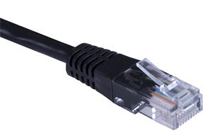 Masterlan patch cable UTP, Cat5e, 3m, black