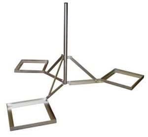 Tripod mast, height 200cm, d=48mm, for tiles 50x50cm, arm lenght 65cm