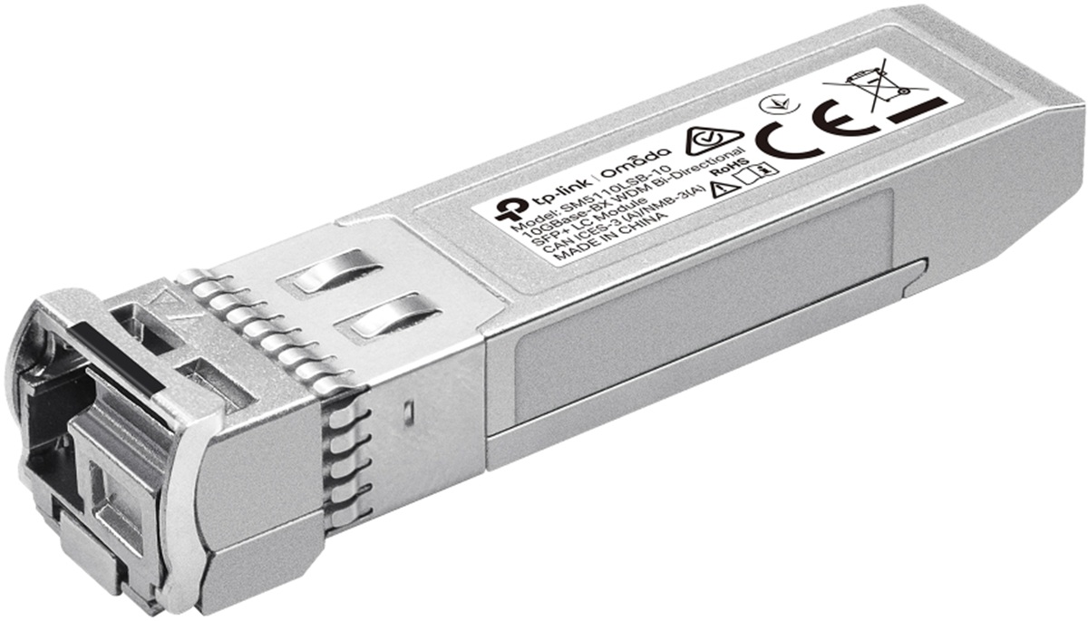 TP-Link SM5110LSB-10 - Omada Optical Module, SM, SFP+, 10G, 2x LC, Bi-Directional, 10km