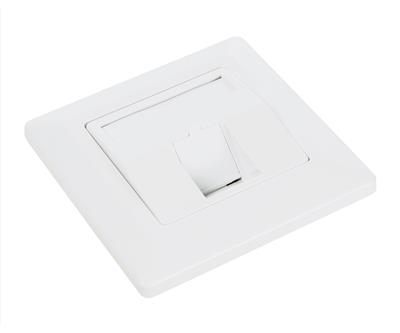 Solarix SX9-1-0-WH, Flush-mount modular outlet, 1x keystones