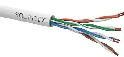 Solarix ethernet cable stranded wire CAT5E UTP PVC grey 305m box