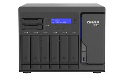 QNAP TS-h886-D1602-8G (Xeon 3,2GHz, ZFS, 8GB ECC RAM, 6x3,5 +2x 2,5 , 2xPCIe, 4x 2,5GbE, 2xM.2 NVMe)