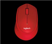 Logitech Wireless Mouse M330 Silent Plus, red