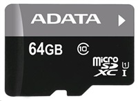 ADATA Micro SDXC card 64 gigabytes UHS-I Class 10 SD adapter Premier