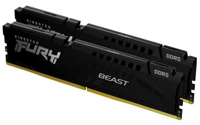 KINGSTON 16GB 4800MHz DDR5 CL38 DIMM (Kit of 2) FURY Beast Black