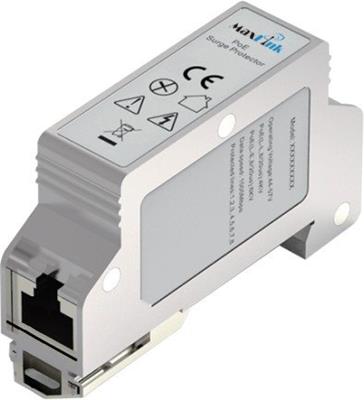 MaxLink MAXPIDIN-S DIN rail PoE surge protector, 1Gbit, PoE support