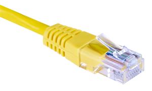 Masterlan patch cable UTP, Cat5e, 0,25m, yellow