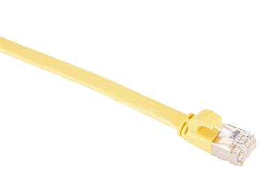 Masterlan comfort patch cable U/FTP, flat, Cat6A, 3m, yellow, LSZH