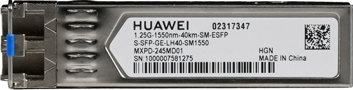 Huawei 1.25G SFP optical transceiver, SM, 1550nm, 40km, 2x LC konektor, DDM