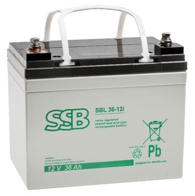 SSB AGM lead acid battery 12V 36Ah, lifetime 10-12 years, M6 connector
