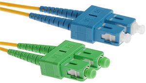 Masterlan fiber optic patch cord, SCapc-SCupc, Singlemode 9/125, duplex, 1m