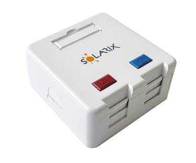 Solarix modular socket Solarix for 2 keystones for surface mounting, white SXMO-2-0-WH
