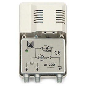 Internal amplifier Alcad AI-200 (FM / VHF / UHF - 24 db)