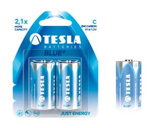 TESLA BLUE zinc-carbon battery C (R14, small monocell) 2pcs