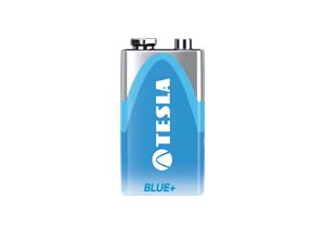TESLA BLUE 9V + zinc-carbon battery, 6F22, foil / 1pc