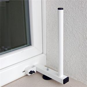 Antenna holder to plastic window frame  L , lenght 40cm, height 25cm, d=20mm