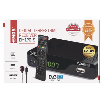 DVB-T2 RECEIVER EM 190-S HD (HEVC H265)