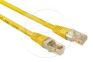 Solarix patch cable CAT5E UTP PVC 0.5m yellow non-snag-proof
