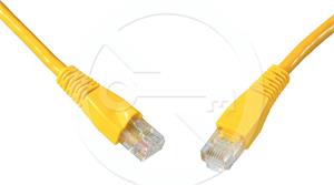 Solarix patch cable CAT5E UTP PVC 1m yellow snag-proof