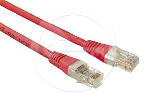 Solarix patch cable CAT5E UTP PVC 0.5m red non-snag-proof