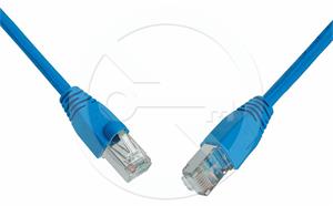Solarix patch cable CAT5E SFTP PVC 0.5m blue snag-proof