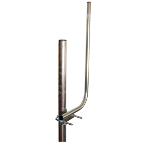 Antenna holder on mast  L , lenght 28cm, height 73cm, d=28mm + 1x U-Bolt 100mm, side mount