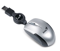 GENIUS mouse MicroTraveler V2 / wired / 1200 dpi / USB / silver