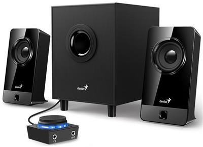 Genius SW-2.1 300X Speakers, 2.1, 10W, 3.5mm jack, wooden, black