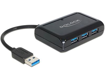 Delock USB 3.0 Hub 3 port + 1 port Gigabit LAN 10/100/1000 Mb / s
