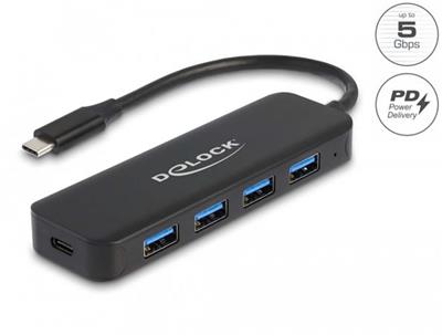 Delock USB Type-C™ hub, 4 ports, USB 3.2 Gen 1 with Power Delivery, 85 W