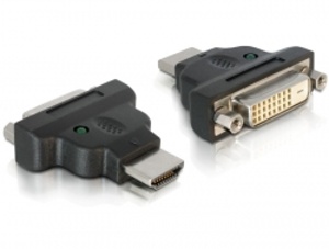 Delock Adapter HDMI male> DVI-25pin female with LED