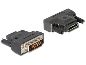 Delock adapter DVI 24 + 1 male> HDMI female with LED