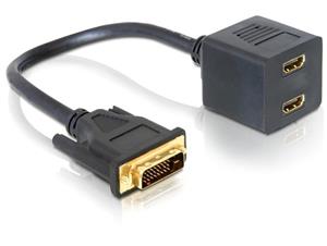 Delock adapter DVI-D 25 male> 2x HDMI female